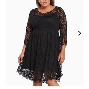 Torrid Black Lace skater dress