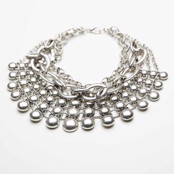 Free People Sunshine Collar Necklace- Silver - Picture 2 of 4