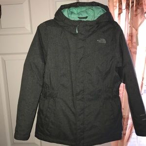 Girls gray XL north face