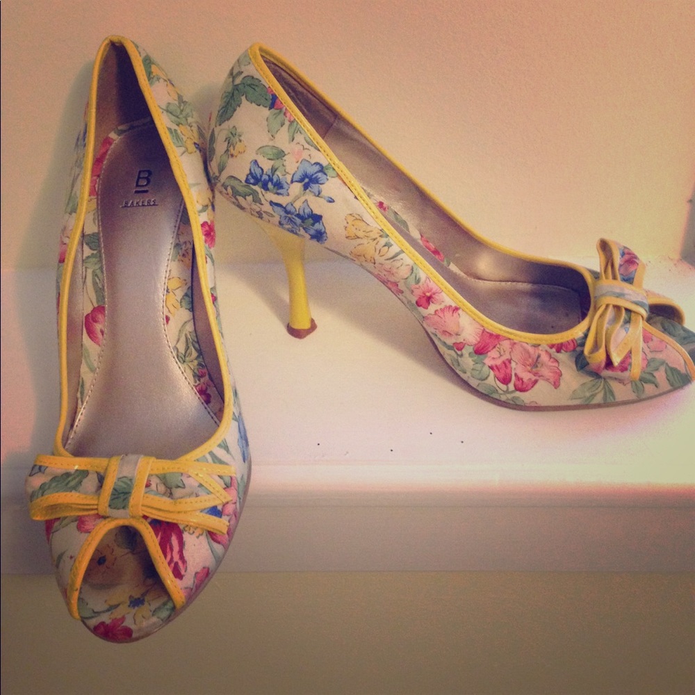 Floral Peeptoe heel
