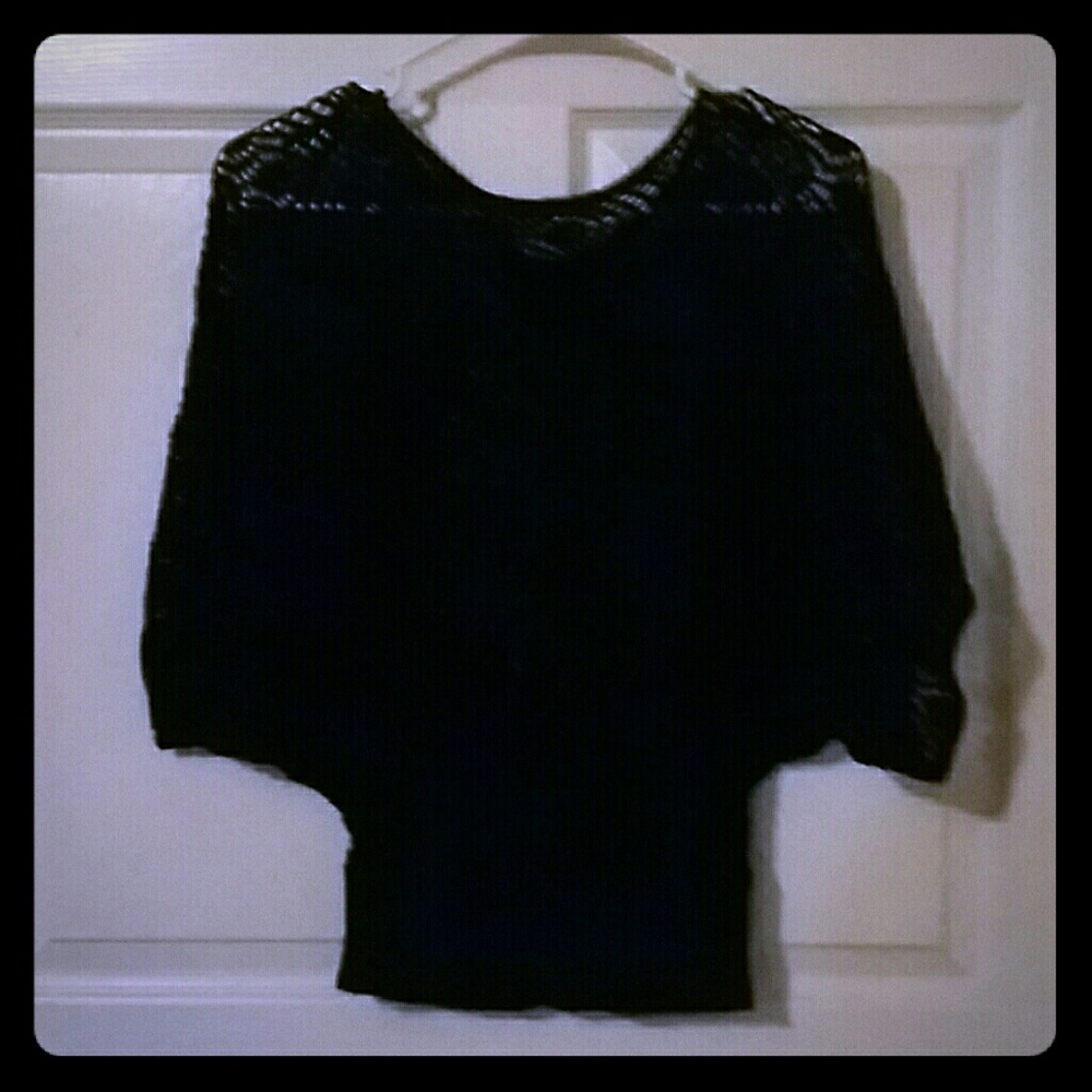Black knitted shirt