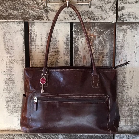 fossil laptop tote
