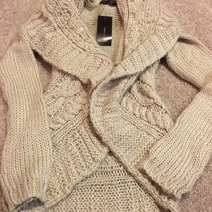 BCBGMaxazria oatmeal cardigan sweater. NWT size M