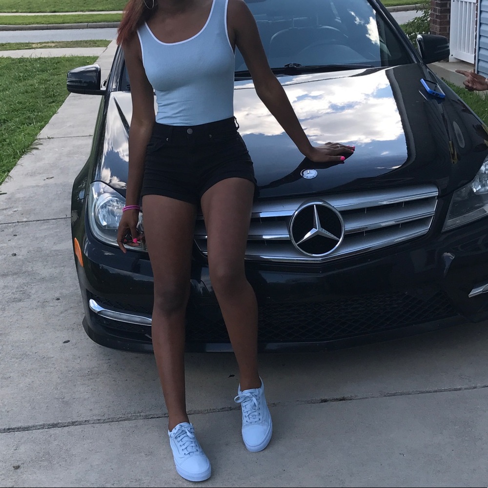 Black high waisted shorts