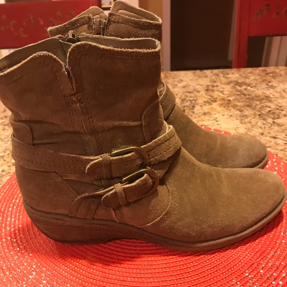 Leather Suede Ankle boots