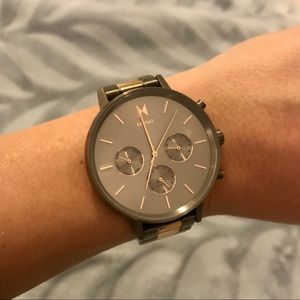 MVMNT Titanium & Rose Gold Accent Watch