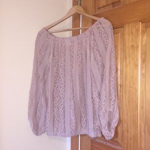 Long sleeve lace top