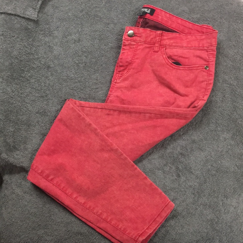 F21 Burnt Red Color Skinny Jeans Size 31 NWOT
