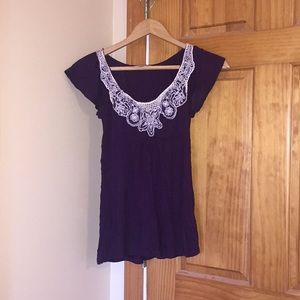 Deep purple blouse from delias