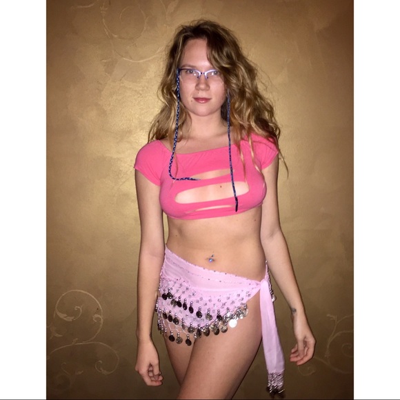 Tops - Sexy Festival Rave Club Open Slit Crop Top