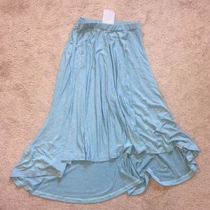 Blue high low skirt