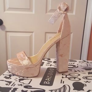 Velvet Heel Sandals
