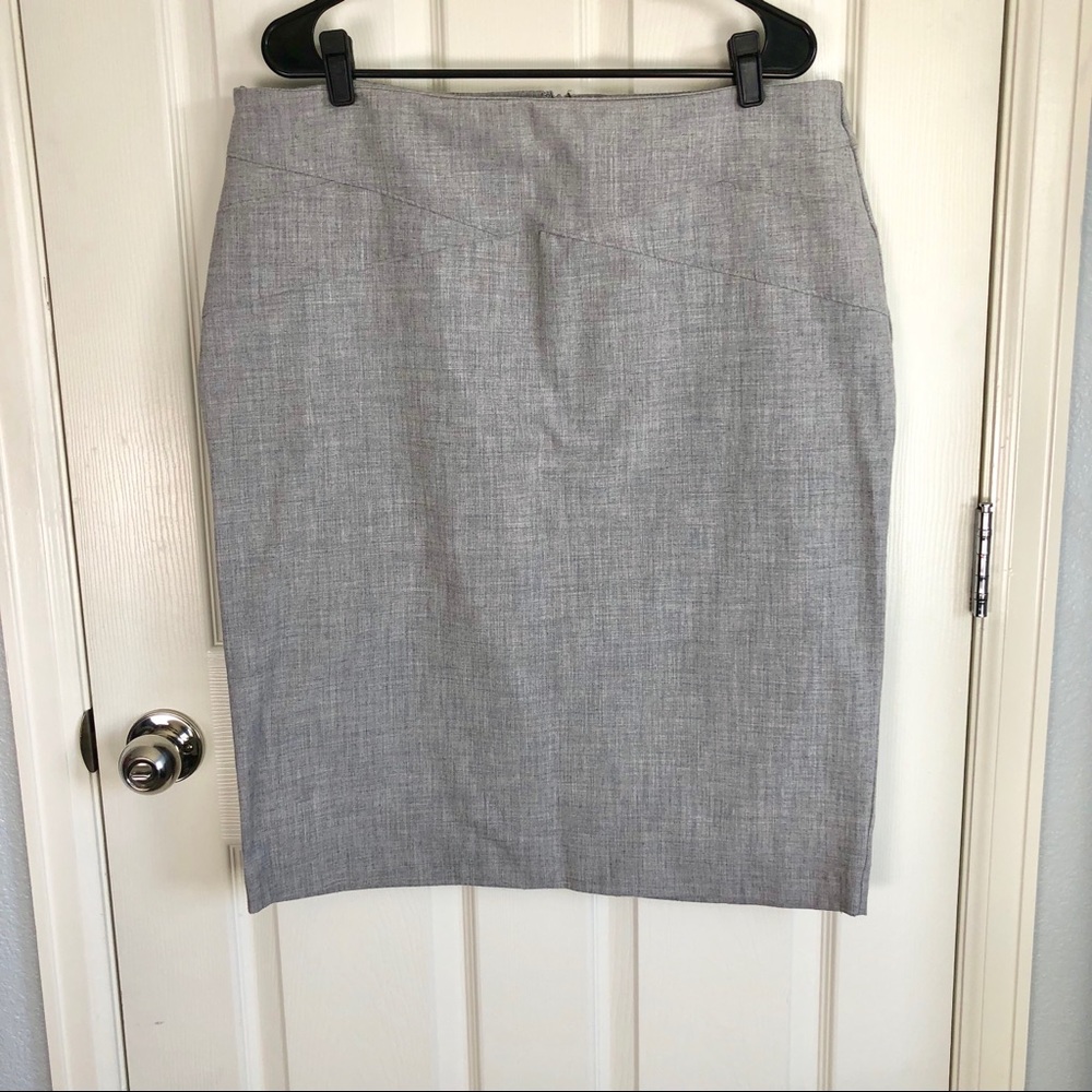 New York & Co Light Gray Pencil Skirt
