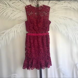 Stunning Magenta peek-a-boo Dress