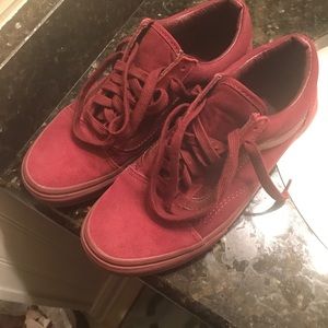 Maroon Vans Worn since like new