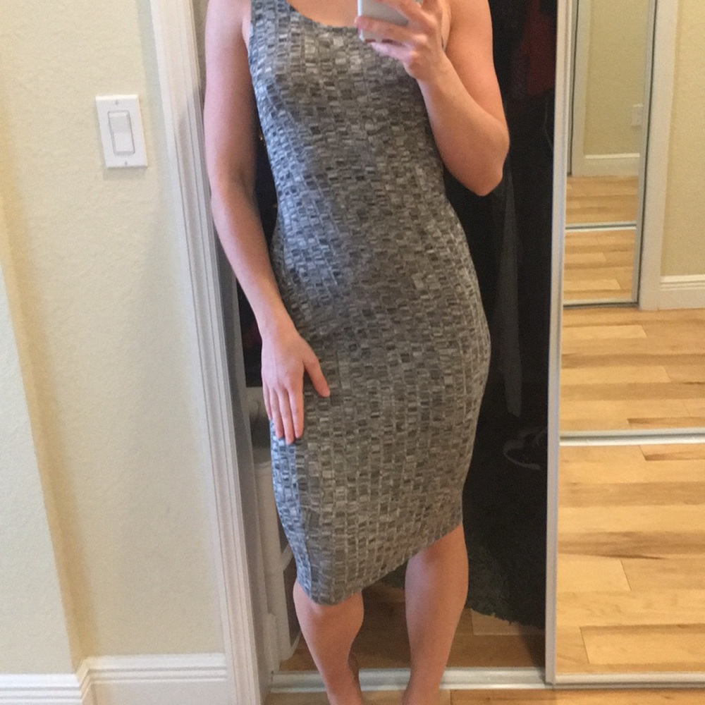 Grey midi dress