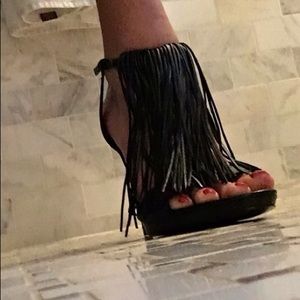 Kendall + Kylie Aries Fringe High Heel Sandals!