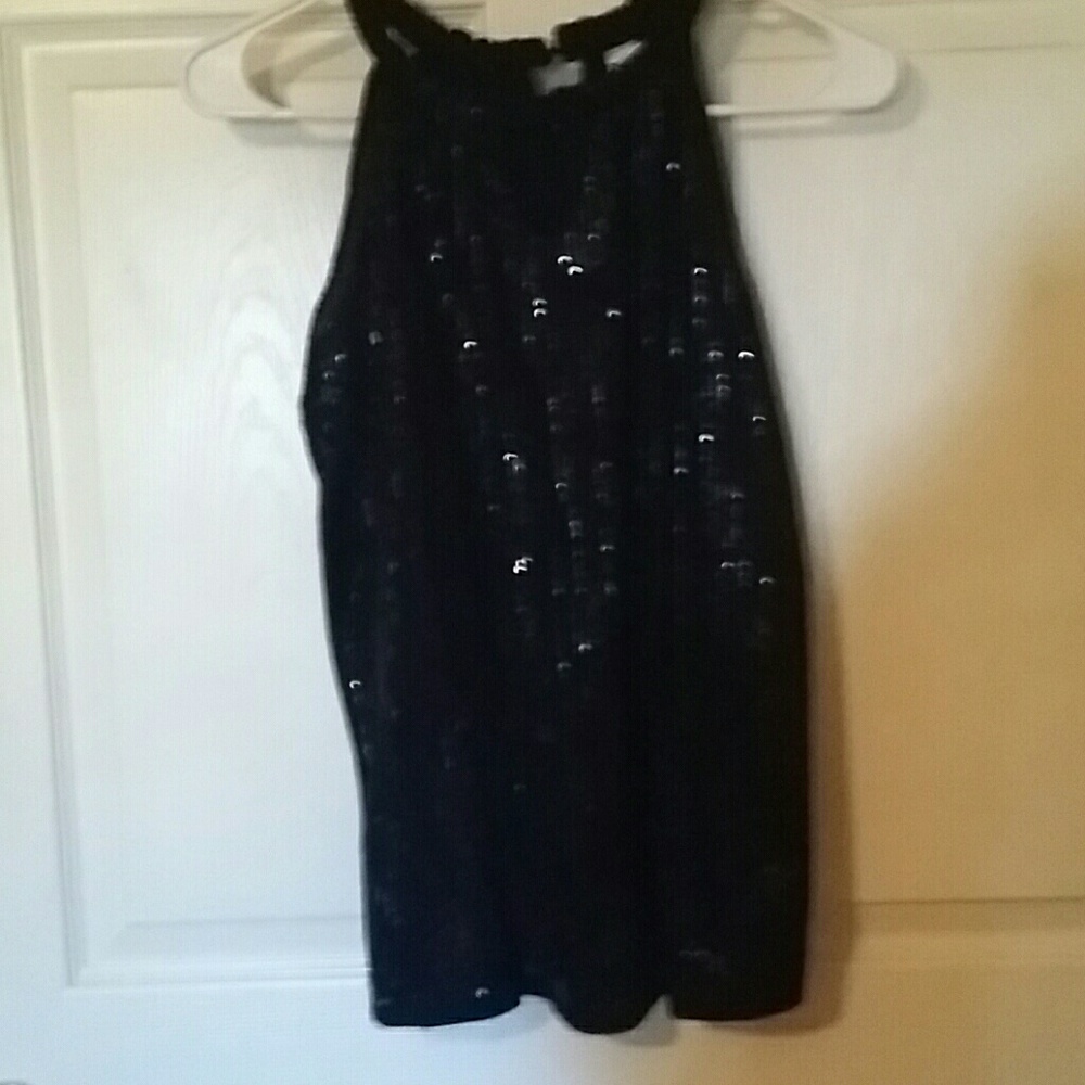 Black sequins shirt