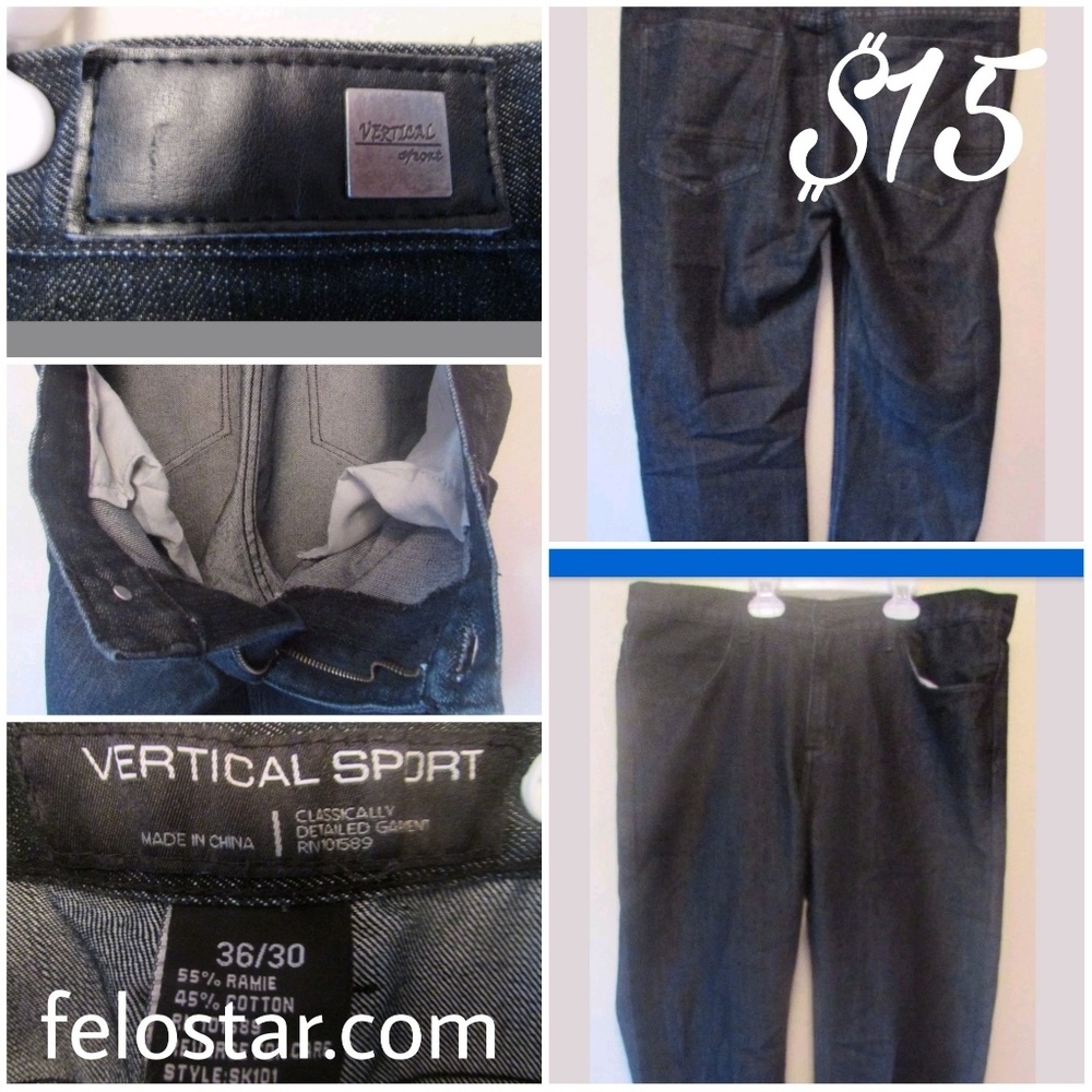 vertical sport blue jeans pants 36/30