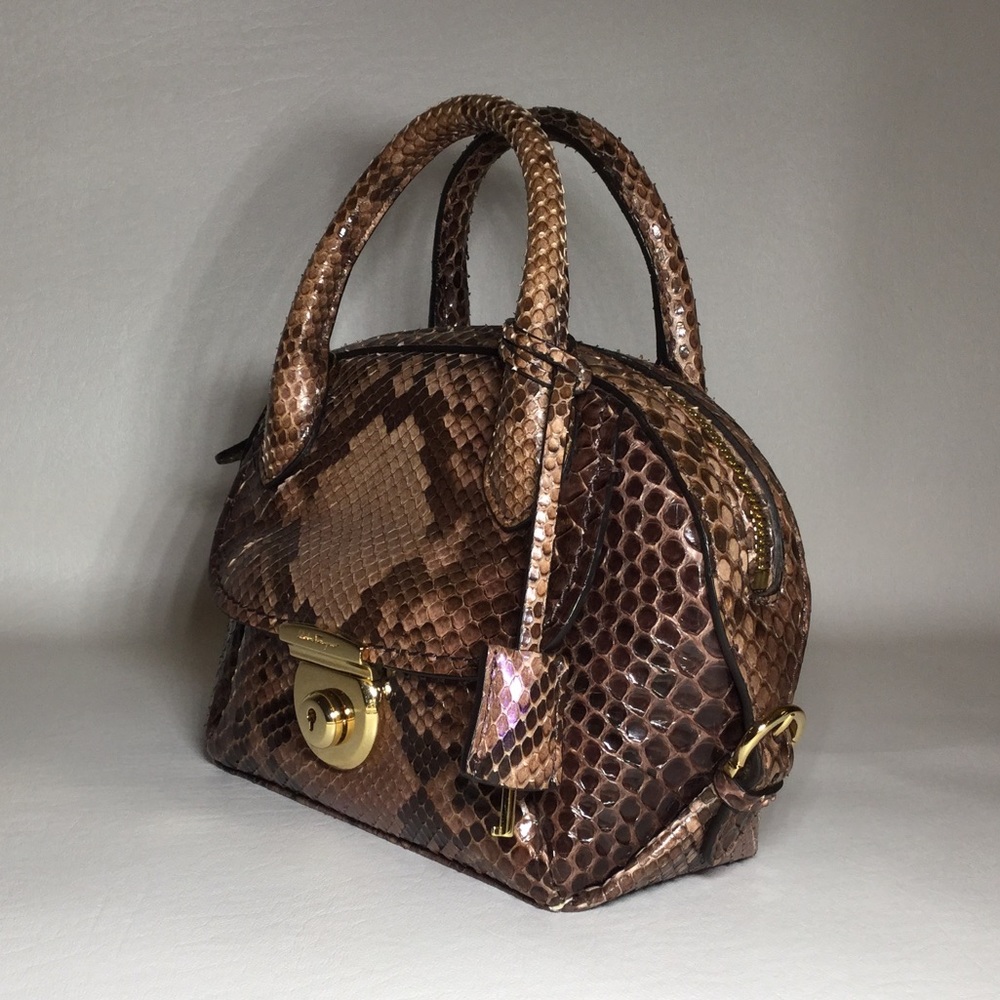 SOLD Salvatore Ferragamo Python Mini Fiamma - Picture 4 of 7