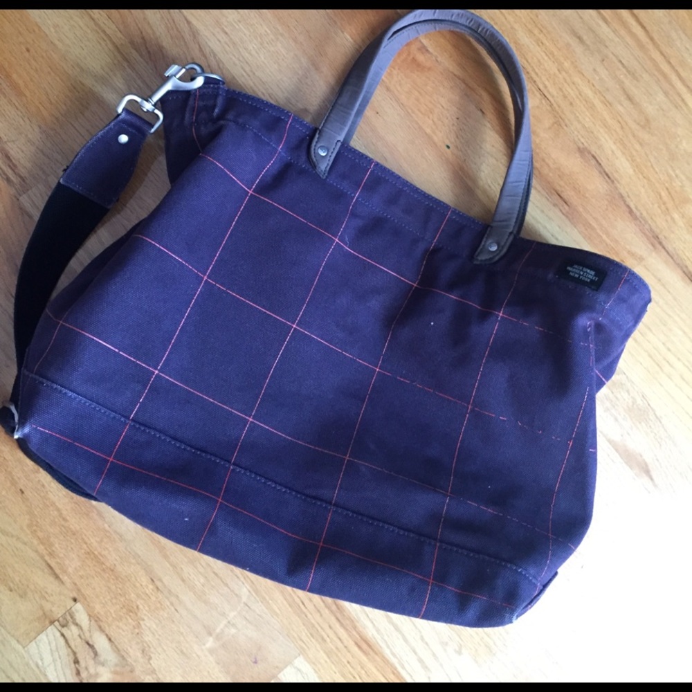 Jack spade navy weekender tote