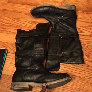 Tall, black boots