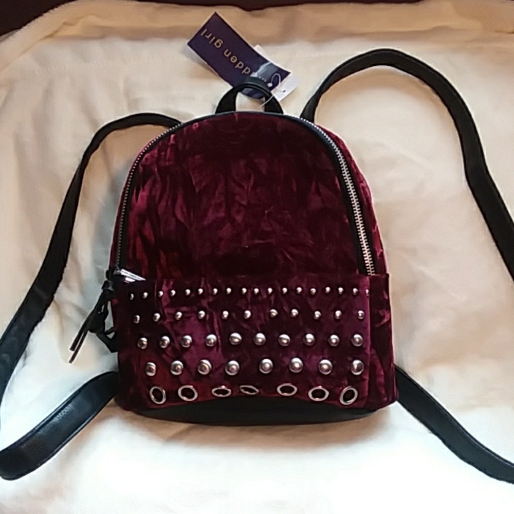 Madden Girl Soft Burgundy Backpack NWT
