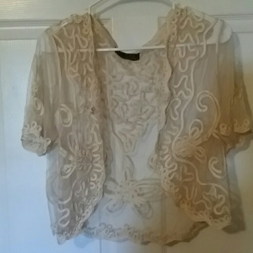 Lacy see-through cover up