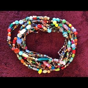 Glass bead 33" BoHo necklace