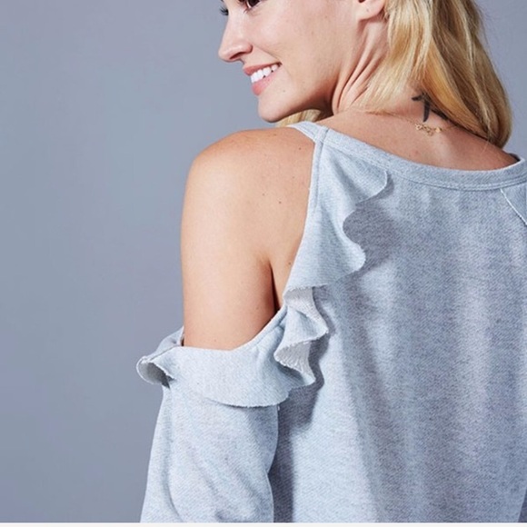 Cold Shoulder Sweatshirt made in USA - Picture 2 of 4