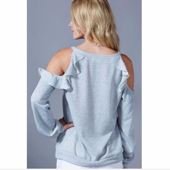 Cold Shoulder Sweatshirt made in USA - Picture 4 of 4