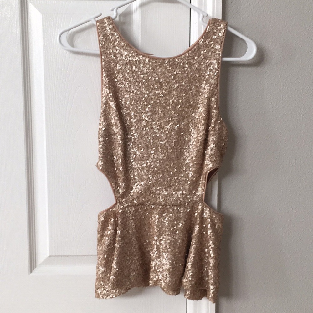 Champagne sequin top