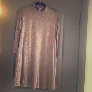 Tan turtleneck dress