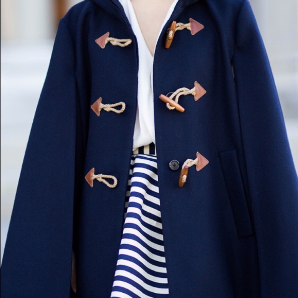NWT J. Crew Toggle Cape Coat L/XL