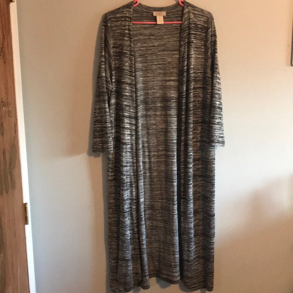 Long Grey Duster Cardigan