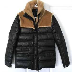 The Kooples Navy shearling puffy jacket size S