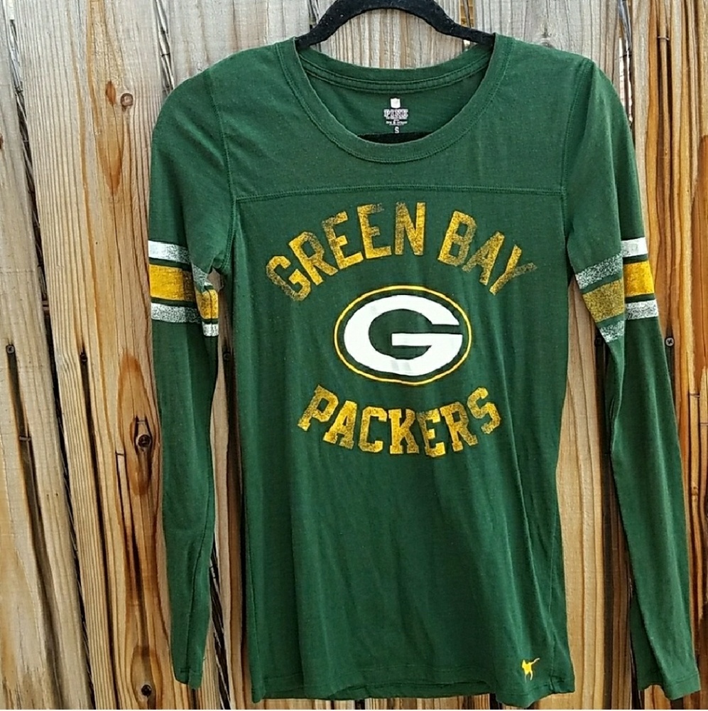 Green bay packers long sleeve pink shirt