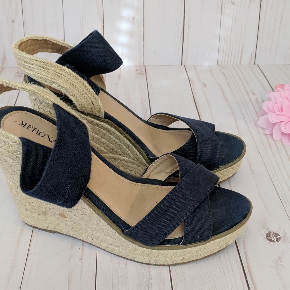 Espadrilles Navy Blue Canvas Straps