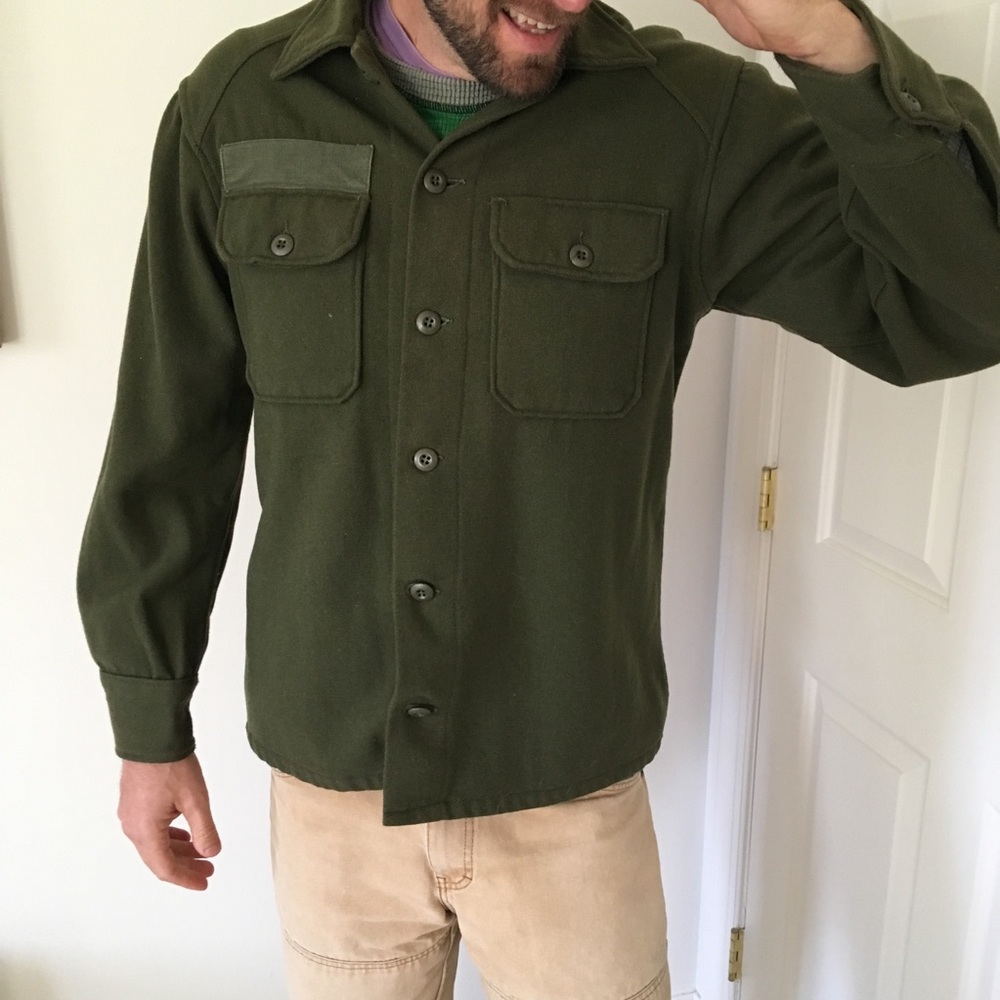 Wool Army Surplus Shirt Jacket