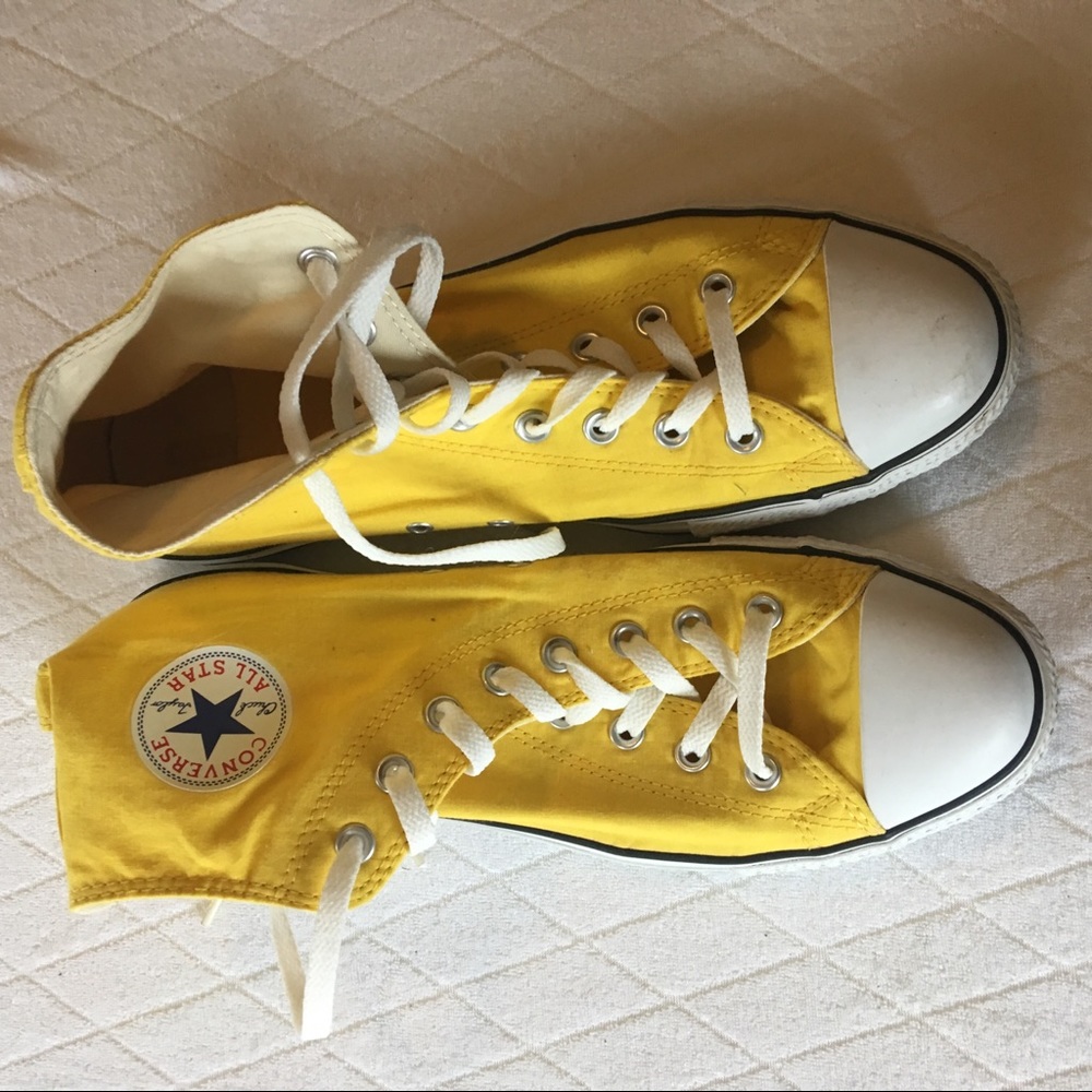 Yellow Converse Hi-Tops