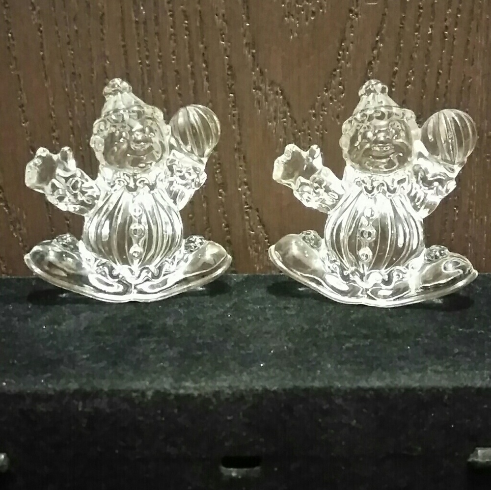 #261👉🏼1 Set Of Crystal Circus Clowns Cute (Still 4 Sale)