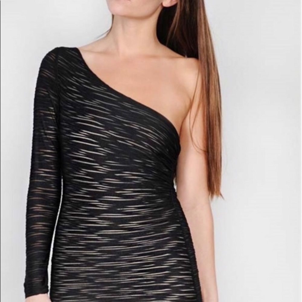 Price Drop. Black Asymmetric Shoulder Mini