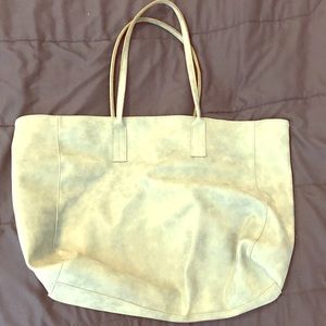 A light blue totes bag