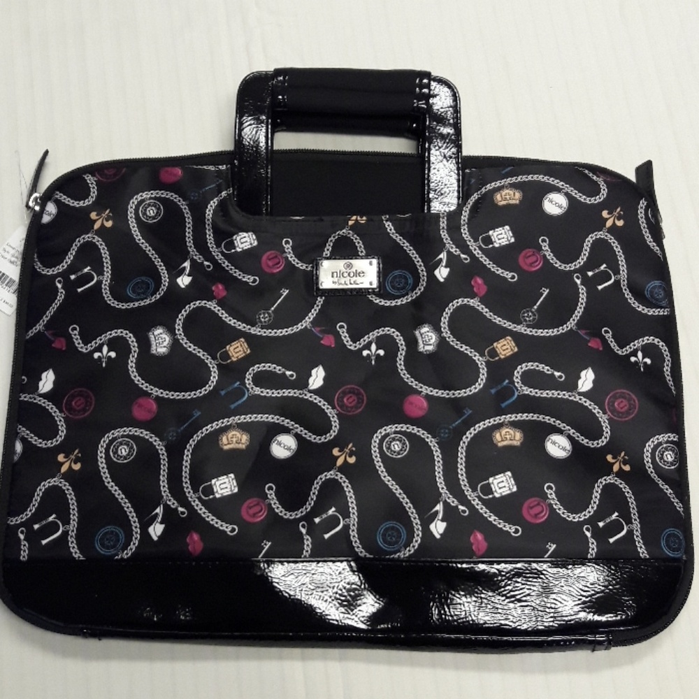 Nicole Miller "chain" 15" or smaller laptop case