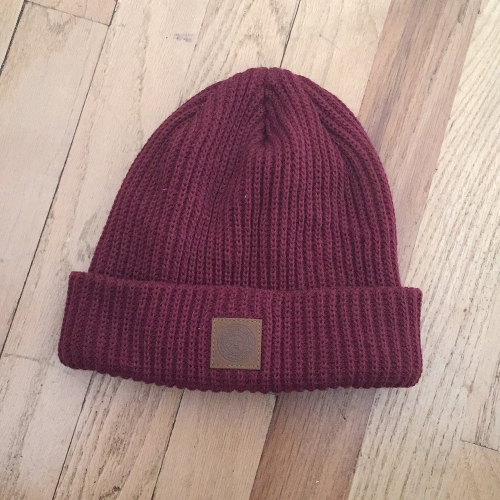 💫Obey Jobber Monogram Burgundy Beanie