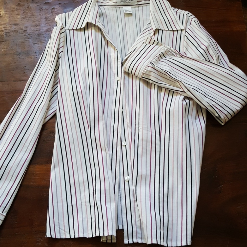 Long Sleeve Button Down Striped Shirt