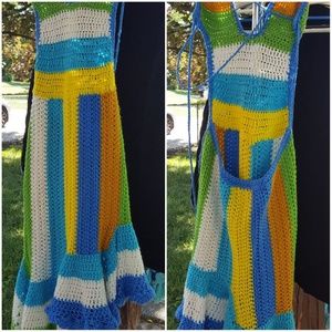 Multi-colored crochet dress