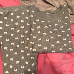 Old navy thermal pajama set