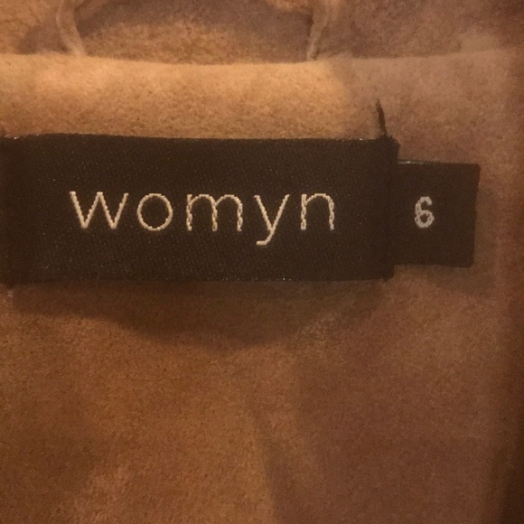 Womyn Suede jacket blazer size 6 camel brown - Picture 3 of 4