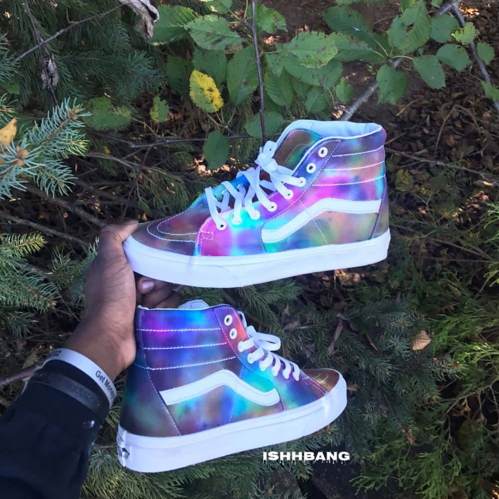 Customized Sk8 High Vans Tie-Dyed